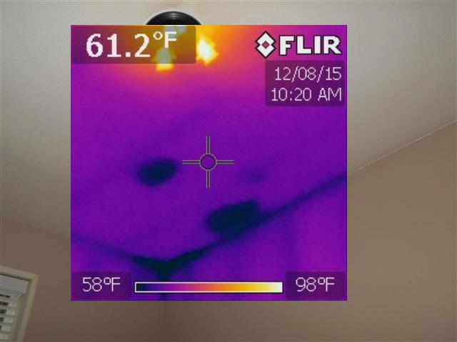 Home inspection after an infrared camera was used.